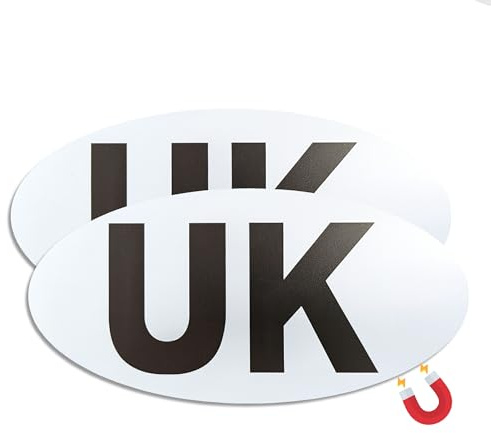 UK Magnetic Car Sticker – Small Size, 13.8 × 7.5cm – UK Sticker for Car Europe Magnet – Removable, Weatherproof & Reusable (2)