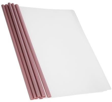 SAFIGLE 10 pièces Lot de Chemises Transparentes avec Baguette de Reliure Protection Anti-éclaboussures Porte Documents Pratiques pour Bureau École et Organisation de Fichiers