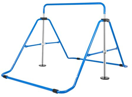 TCICOP Gymnastikstange Kinder Höhenverstellbar Turngeräte für Zuhause, Faltbarer Schwebebalken für zu Hause Turnstange Indoor, Kletterstange Kinder Outdoor Tragfähigkeit 150 KG Alter 3-6