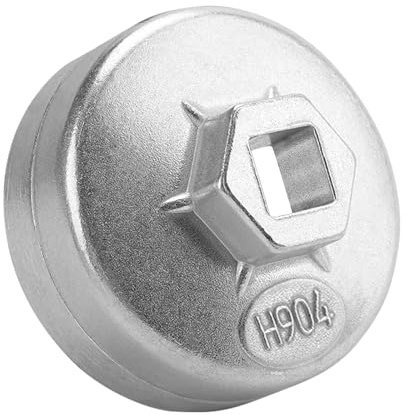 VBGURR 904 79mm Ölfilterschlüssel mit 15 Nuten,Kappen Ölfilterschlüssel,Aluminiumlegierung Ölfilter Schlüssel für 1/2-Zoll-Antrieb,Ölfilter Werkzeug für VW, Audi, Porsche, Mazda