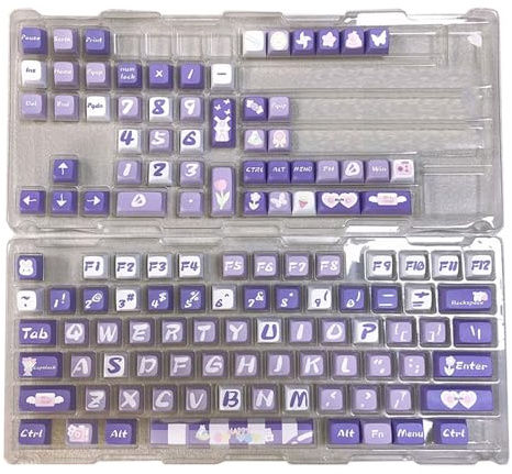 Tsophreniq 126 Keycap Completes Set of Hydrangeas Dye Sublimation for Mechanical Keyboards Keyboards Modification
