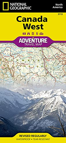 Canada West Adventure Map | National Geographic Travel Map | Waterproof, Tear-Resistant | GPS-Ready Road & Parks Map | BC, Alberta, Rockies, Banff & ... Guide (National Geographic Adventure Map)