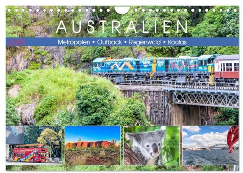Australien - Metropolen • Outback • Regenwald • Koalas (Wandkalender 2026 DIN A4 quer), CALVENDO Monatskalender: Einzigartige Landschaften und ... Metropolen des 5. Kontinents. (CALVENDO Orte)
