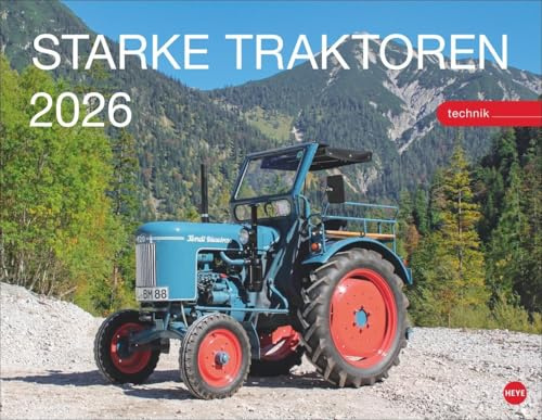Starke Traktoren Posterkalender 2026: Exklusiver Wandkalender mit 12 beeindruckenden Treckern. Hochwertiger Foto-Kalender 2026. Von Lanz über Porsche bis John Deere. 44 x 34 cm.