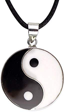 ECHT etNox Anhänger Ying-Yang 20mm 925 Silber (K358), Sterling-Silber, Kein Edelstein