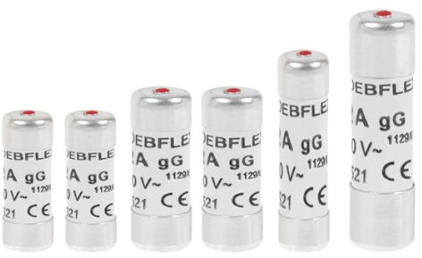 Fusible électronique - Fusible céramique - Fusible avec Voyant - Fusible 20A - Lot de 6 Fusibles avec Voyant 2X(10A+16A)+ 1X(20A+32A) -Nf-Deblex 715007, Gris