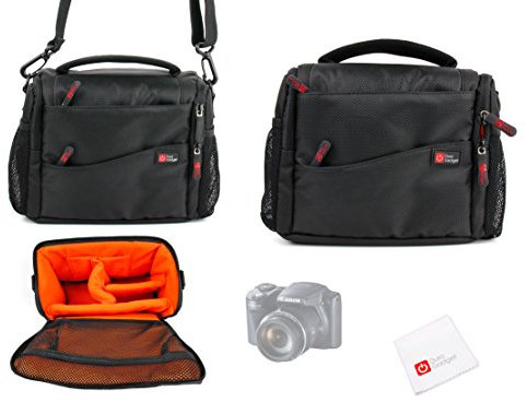 DURAGADGET Padded Double-Zip Case with Adjustable Shoulder Strap - Compatible with Canon EOS 2000D | EOS 4000D | EOS 90D | EOS M50 | EOS M6 Mark II Digital Cameras