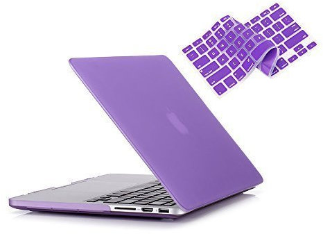 RUBAN MacBook Pro 13 Zoll Hülle 2015 2014 2013 2012 Release A1502 A1425, Kunststoff Hartschale & Tastaturabdeckung für ältere Pro Retina 13 Zoll, Violett