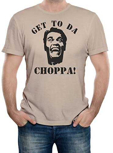 Reality Glitch Men's Get to Da Chopper T-Shirt (Small, Sand) [Apparel]