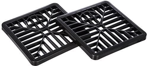 Bulk Hardware bh05743 Kunststoff runse Gitter, 150 mm (15,2 cm), quadratisch, schwarz, 2 Stück