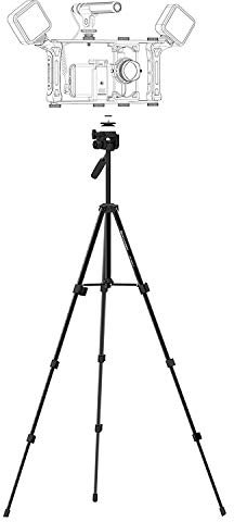 Super Lightweight Video Tripod DREAMGRIP 136EX-41 Universal Set with Original Track Connector for Mounting Rigs, Compatible for Any Smartphone (iPhone, Samsung, Pixel), and Any Action Camera or DSLR