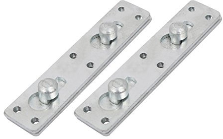 sourcing map 2 Set Keine Einstecklöcher Bett Scharnier Schienen Halterung Armaturen 5-Zoll DE de