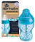 Tommee Tippee Anti-Kolik-Babyflasche, Natürlich geformter Trinksauger und Spezielles Anti-Kolik-Entlüftungssystem, 260 ml, 1er-Set, Blau (Farbe und Design kann variieren)