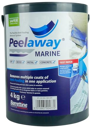 Barrettine Peelaway Marine (4kg) - Anti-Foul Paint Remover for Boats, Patented Water Based Poultice System, Paint Stripper Tool for Wood, Steel, Concrete & GRP