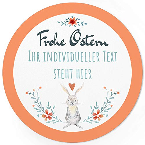 24 INDIVIDUELLE runde Etiketten für Ostern SELBER GESTALTEN: Personalisierte Aufkleber für Frohe Ostern, Geschenke, Ostereier, Hase, für Namen, Produkte, Gläser, basteln, Deko, Osternest, Ostergrüsse