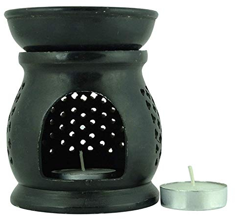 Whitewhale Marmor Speckstein Öl Diffusor Teelicht Ölbrenner ätherisches Öl Lampe