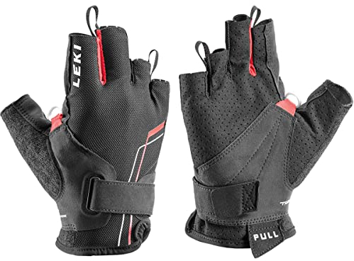 LEKI Nordic Breeze Shark Short Handschuhe, schwarz-rot-Weiss, EU 9