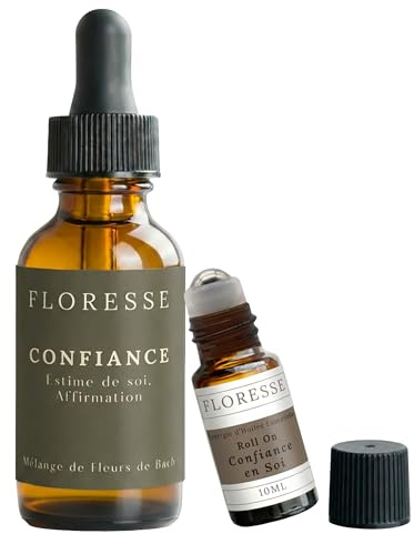 Conseil Fleur de Bach® Duo Confiance en Soi - 1 Flacon de Fleurs de Bach + 1 Roll-On aux Huiles Essentielles pour l’Estime de Soi, l’Assurance et le Bien-Être Émotionnel