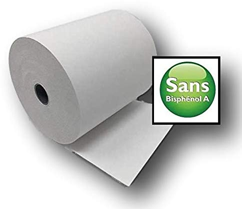 10 Bobine Papier Thermique SANS BISPHÉNOL 80 x 80 x 12 mm SANS BISPHÉNOL A rouleaux thermique 80x80x12 pour ticket de caisse imprimante thermique caisse enregistreuse thermique au norme CEE