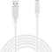 Wicked Chili USB-C auf USB-A Ladekabel 1 Stück 300cm Kompatibel mit PS5 Dualsense Controller, Nintendo Switch Pro, Xbox Series X USB C Controller, Play and Charge Kit (3m, Weiß)