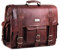 HULSH Leather Messenger Bag for Men – Vintage Laptop Bag Leather Satchel for Men - 18 inch Padded Brown Leather Computer Bag