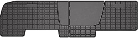OMAC Gummi Fußmatten kompatibel mit Renault Trafic 2ND Row 2001-2014 Automatten Schwarz 2X