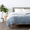 Bare Home Sherpa Kuscheldecke 220 x 240cm in Blu Polveroso - Flauschige & Weiche Sofa ‑ und Bettdecke - Warm, Leicht & Wendbar - Oeko‑Tex Zertifiziert