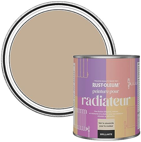 Rust-Oleum Brown Heat Resistant Radiator Paint in Gloss Finish - Salted Caramel 750ml