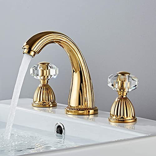 Gold Silber Badewanne Wasserhahn Badewanne Wasserhahn Badezimmer Antik Wasserhahn Einloch Mischventil für heißes und kaltes Wasser Waschbecken Wasserhahn