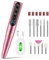 Fresa ELettrica,NAILGIRLS 11 in 1 Fresa Unghie Gel Manicure e Pedicure Elettrico,35000RPM Velocità Regolabile,Intelligente Led,Portatile Ricaricabile Lima Elettrica Unghie Portatile Fresa (Rose)