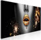 decomonkey Akustikbild Abstrakt Mund 120x40 cm 1 Teilig Leinwand Modern Bilder Wandbilder XXL Schallschlucker Schallschutz Akustikdämmung Wandbild Deko Wandkunst Frau Fashion Schwarz