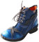 TMA EYES Zapatos de mujer de cuero hechos a mano, botines de mujer con cordones(Azul,41)