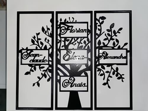 Arbre de vie - cadre - mural - idée cadeau - personnaliable - prenom - unique - couleur - noel - anniversaire - naissance (6 prénoms)