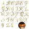 Letter Cake Toppers Acrylic Alphabet Cupcake Topper A-Z Cake Letters DIY Cake Decorations for Birthday, Wedding, Graduation, Baby Shower, Gold