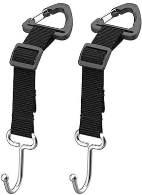 FDEETY Kopfstützenhalterung Auto Haken 2 Stücke Auto Taschenhalter Einstellbare Länge Zum Aufhängen von Handtasche Geldbörsen Einkaufstaschen Multifunktionale Auto Kopfstützen Haken