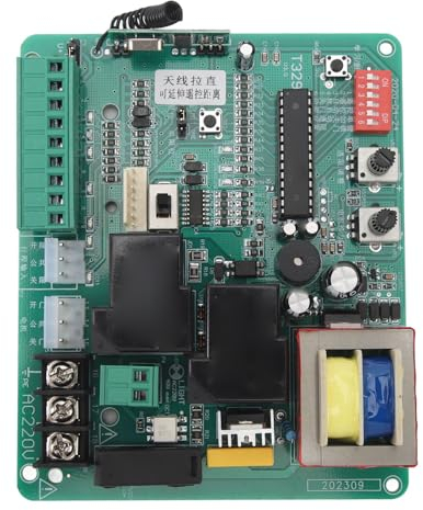 Tablero de Control de Abridor de Puerta Corredera, para Controlador de Motor de Puerta Corredera Tablero de Control Electrónico Principal Ajuste de Fuerza del Motor (220V)