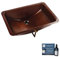 Curie Copper Rechteckige Unterbau-Badewanne mit Pflegeset, 53,3 cm
