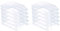 Acan Tradineur - Pack de 10 bandejas de Oficina apilables, plástico, Organizador Documentos A4, revistas, folletos, sobremesa, Escritorio, Fabricado en España (Transparente - 35 x 25,5 x 6,5 cm)