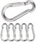 Gentpovth Set mit 6 Karabinern, 8 x 80 mm hochwertige verzinkte Verarbeitung, sichere Tragfähigkeit des Karabiners beträgt 250 kg, für Schlüsselanhänger, Camping, Wandern, Reisen, Rucksäcke