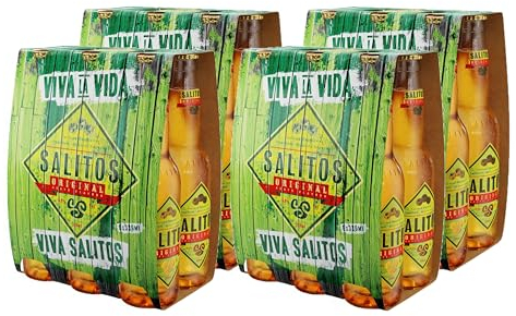 SALITOS ORIGINAL Tequila Biermix, 24 x 0,33l Glas Mehrwegflaschen im Kasten, enthält 6 x 4er Pack, Biermixgetränk mit Tequila-Geschmack, tropischer Note, 5,9% Vol. - erfrischend leichter Sommerdrink