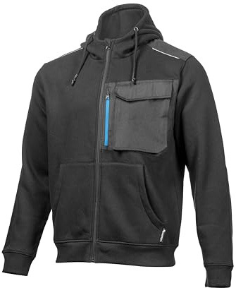 Högert Technik - THEO Kapuzenpulli schwarz XL (54) | Herren Kapuzenpullover Workwear Hoodie Kapuzenpulli Sweatshirt | 3 Taschen | Oxford 600D-Verstärkungen | Gestrickt 65% Baumwolle 35% Polyester