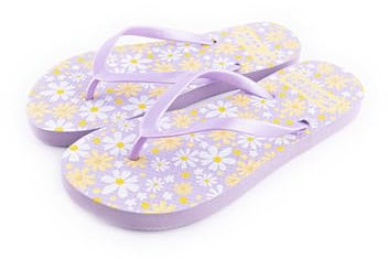 R-ISLAND Flip-Flop Donna,Infradito Estate Donna,Adulto,Per Spiaggia,Piscina,Casa., Fiore viola, 37 EU