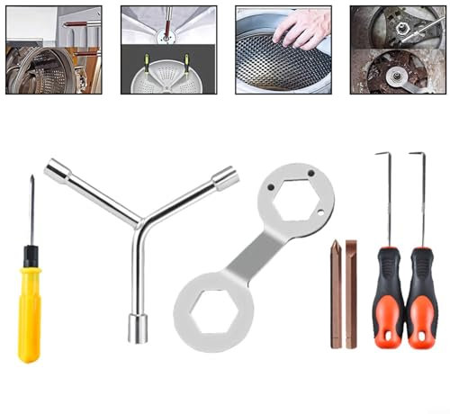 Sileduove 7pcs Washing Machine Wrench Cross Screwdriver Nut Disassembly Tool Set