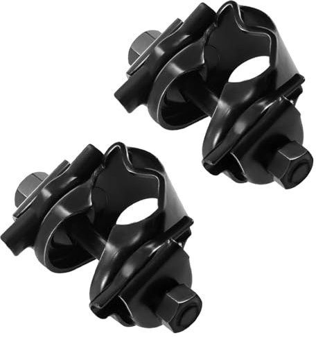 BuuyyBann 2 PCS Bike Seat Post Clamp 25mm Black Carbon Steel Metal Cycling Seat Clamps Bike Saddle Clamp for Standard Rail Saddles