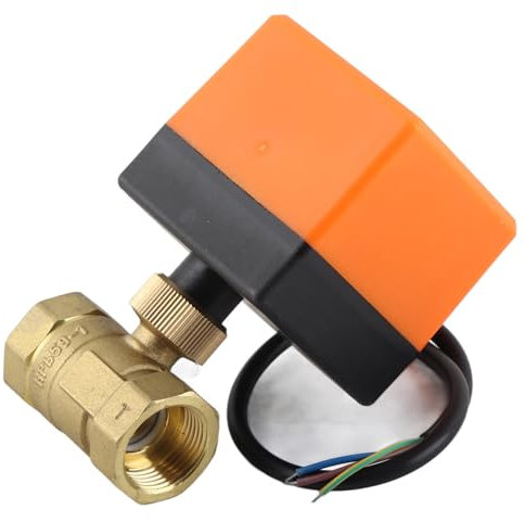 DC 12-24 V Motorisiertes Kugelventil, 2-Wege-Elektroventil mit Geräuscharmem Design G3/4 Zoll DN20 Intelligentes Messing-Wasserventil für HVAC- und Wasserdurchflusskontrollsysteme
