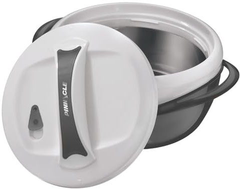 Pinnacle Große isolierte Auflaufform mit Deckel, 3,6 qt. Eleganter Hot Pot Speisenwärmer / Kühler - Thermo-Suppen-/Salat-Servierschale aus Edelstahl - Bestes Geschenkset für Mütter