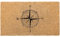 Tappeto zerbino personalizzato - rosa dei venti - cocco naturale ideale per ingressi (Cocco naturale, 60x40 cm)