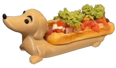 Bandeja de perro salchicha, bandeja para servir sushi, plato de caramelos, plato de cena de perro salchicha, con forma de sándwiches, cachorros, plato de cena para decoración del hogar