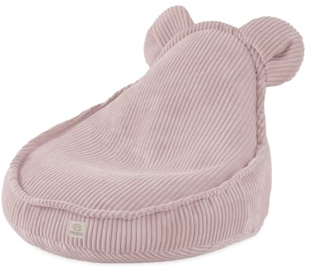 MISIOO Huggy Bear Sitzsack Kinder Cord – Kindersessel mit Ohren, weicher Bean Bag für Kinderzimmer, Bodensessel mit Füllung, Oeko-TEX Stoff, 68x45 cm