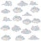 GoldRock Wolken Prisma Fensteraufkleber, 18 Stück Sonnenfänger Fenster Suncatcher Sticker, Regenbogen Folie Fenster, Fensteraufkleber Vogelschutz, Wolke Suncatcher Fenstersticker, Sun Catcher Sticker